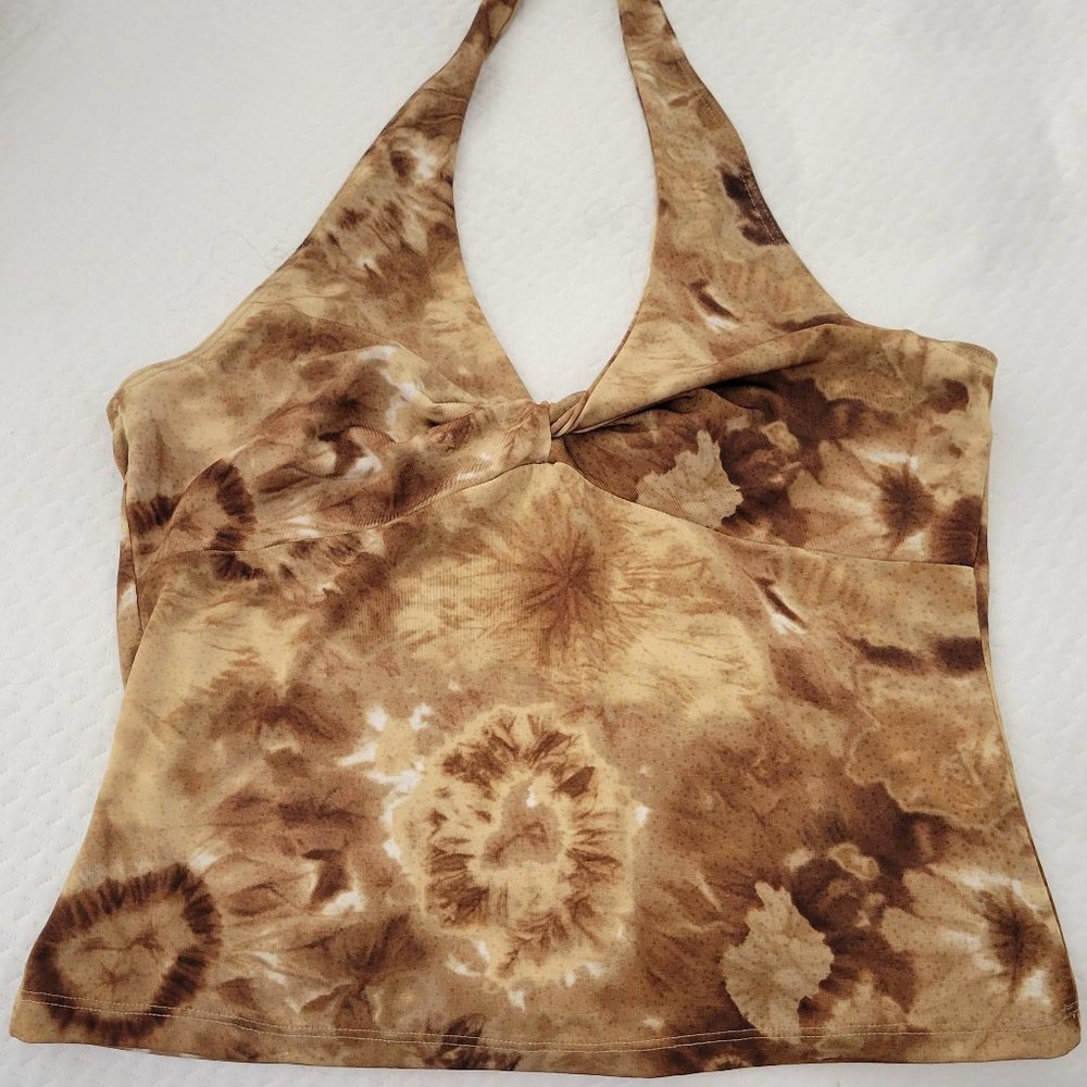 Vanity, Brown/Tan, Halter Top, Large